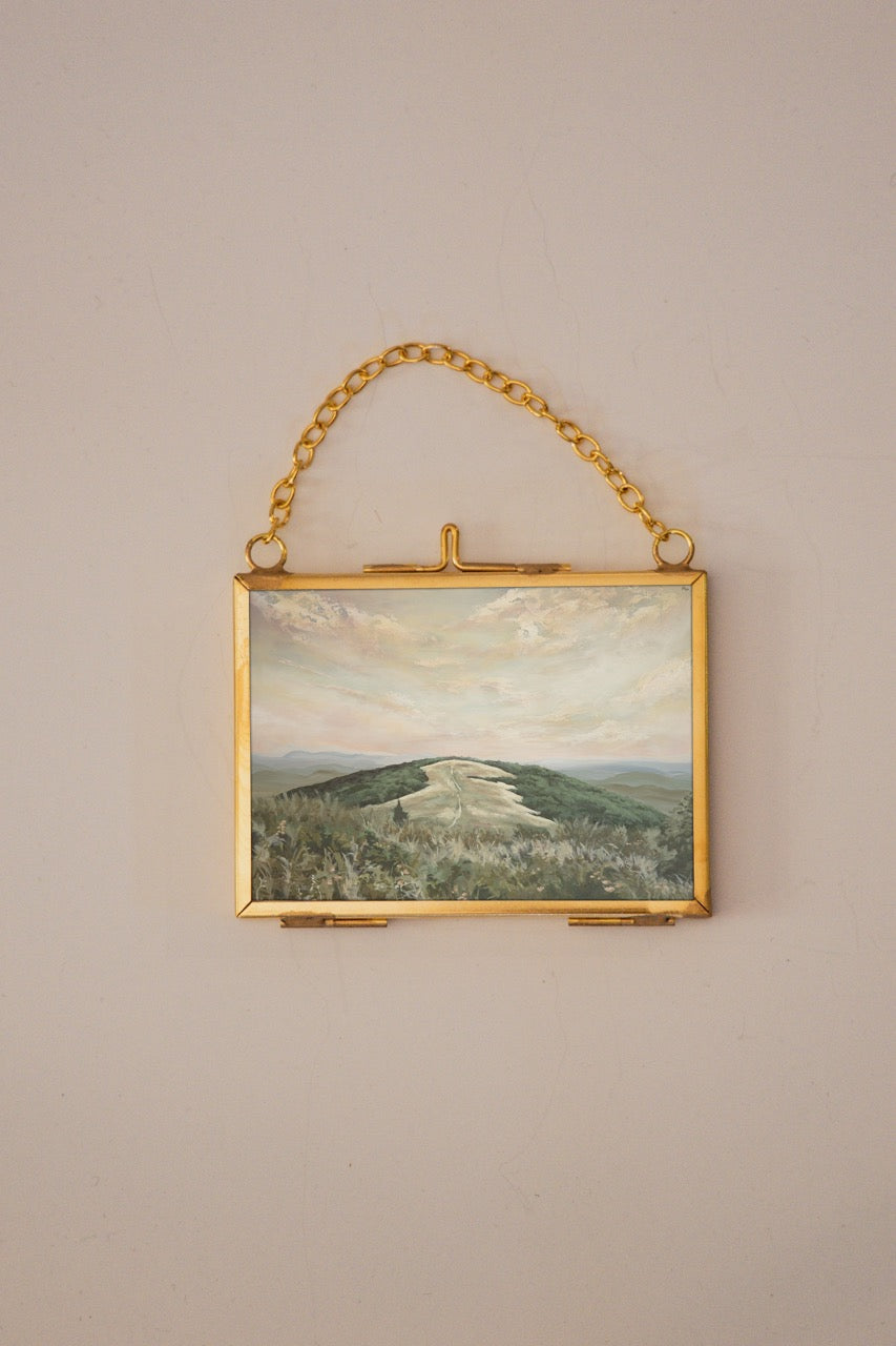 "A Walk to the Top" Gold Frame Ornament
