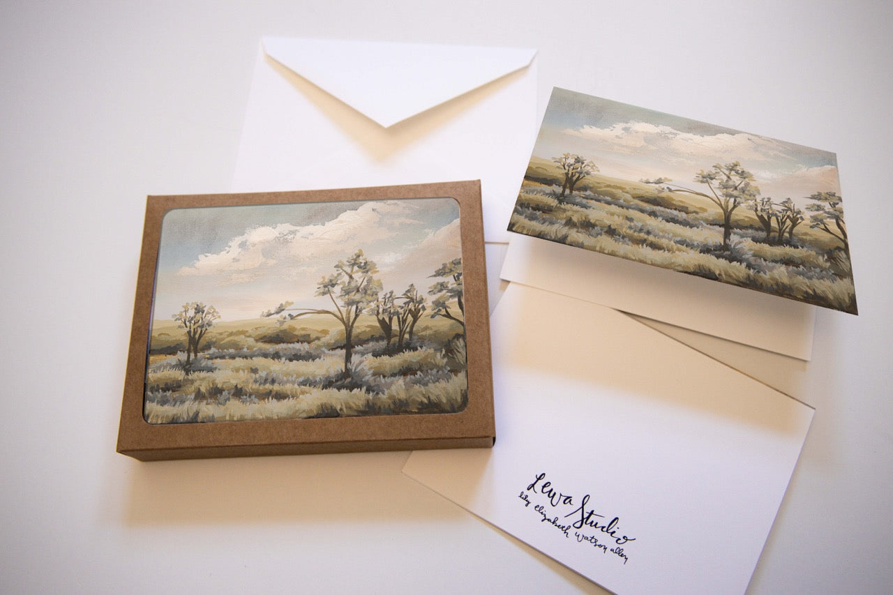 "Cherished Olive" A2 Box Card Set