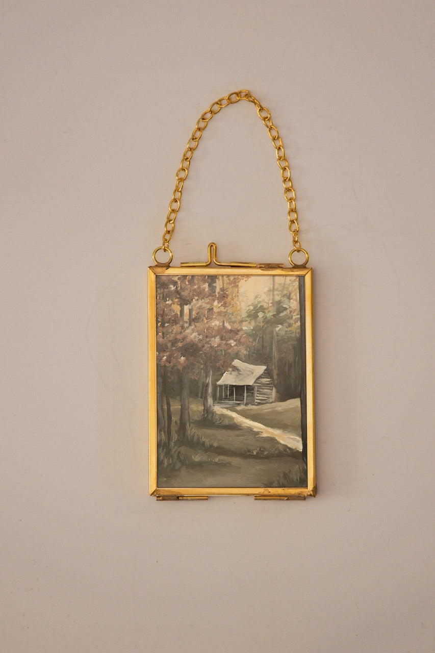 "Cades Cove" Gold Frame Ornament