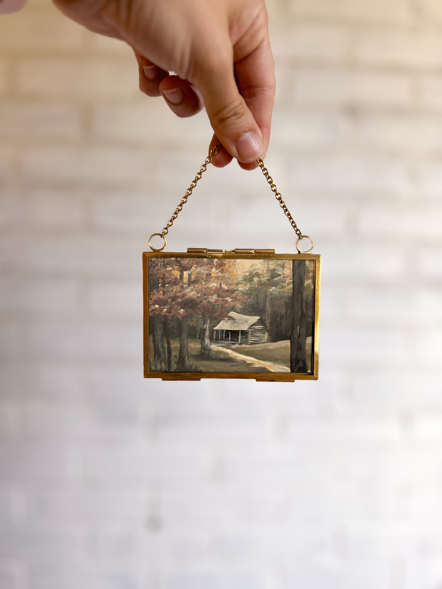 "Cades Cove" Gold Frame Ornament