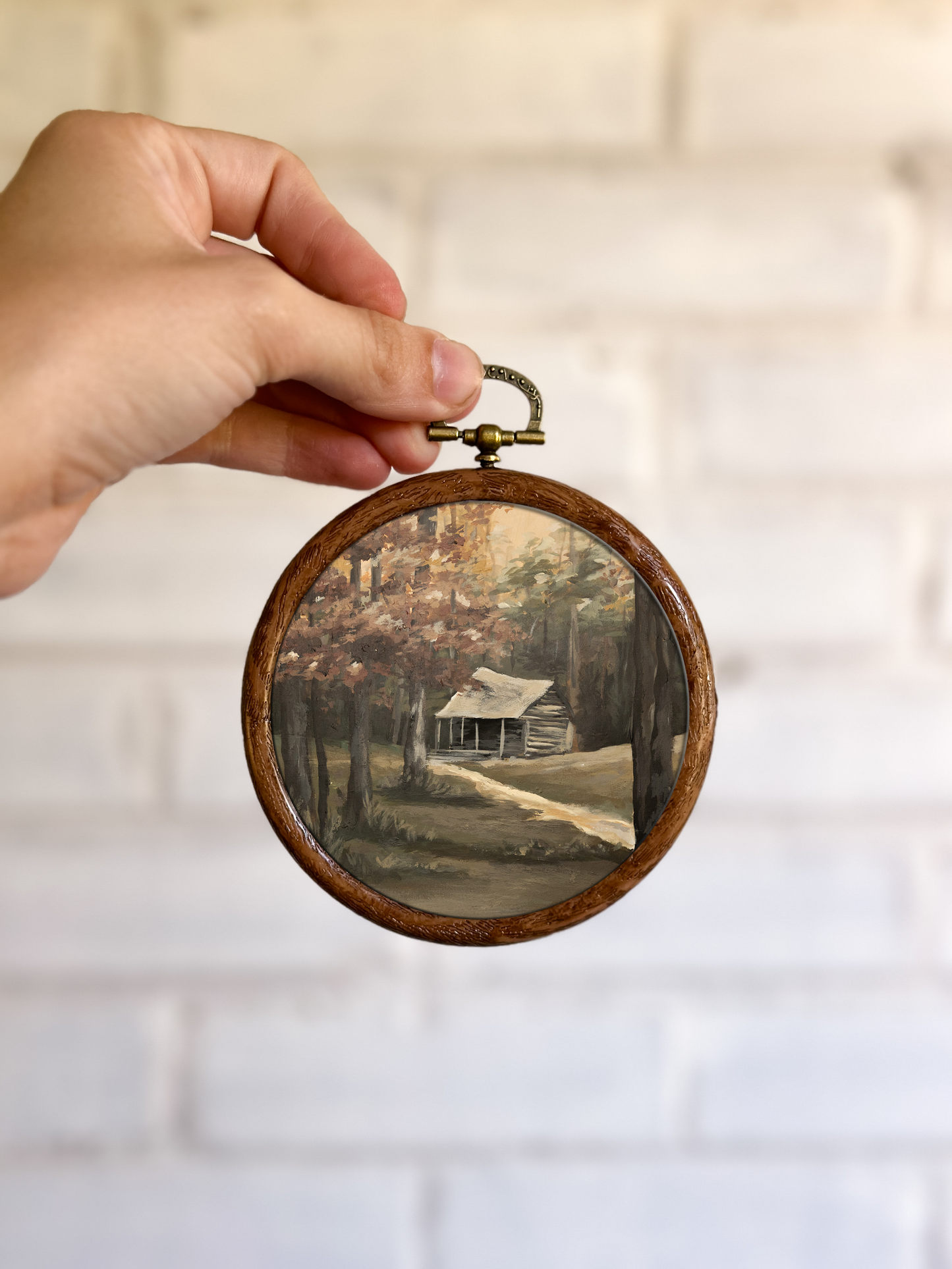 "Cades Cove" Circle Ornament