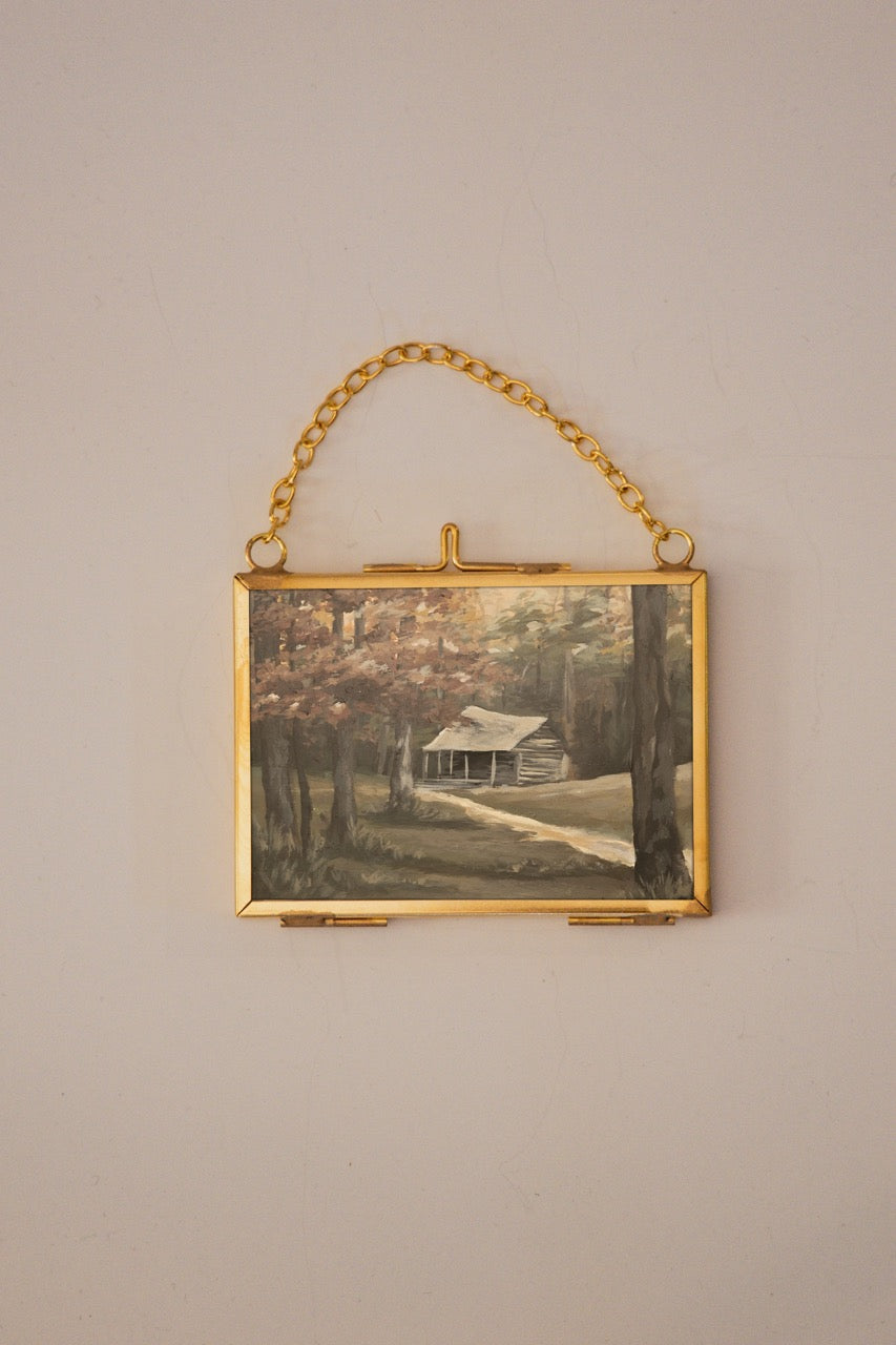 "Cades Cove" Gold Frame Ornament