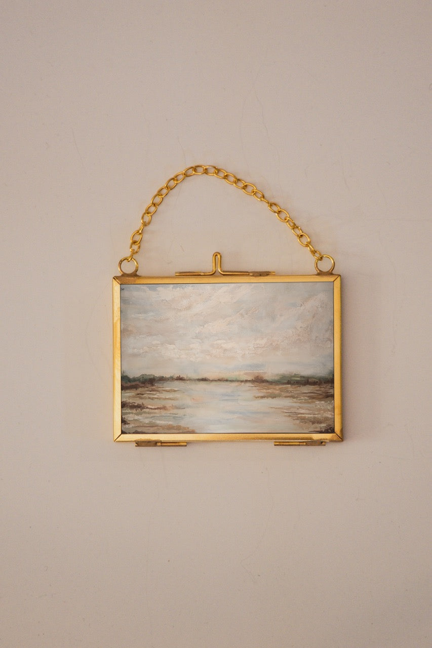 "Finding Space" Gold Frame Ornament
