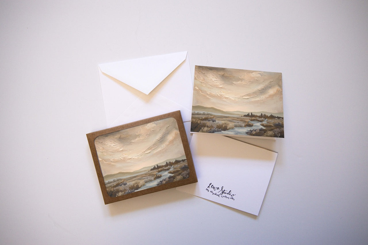 "Hushed Auburn" A2 Box Card Set