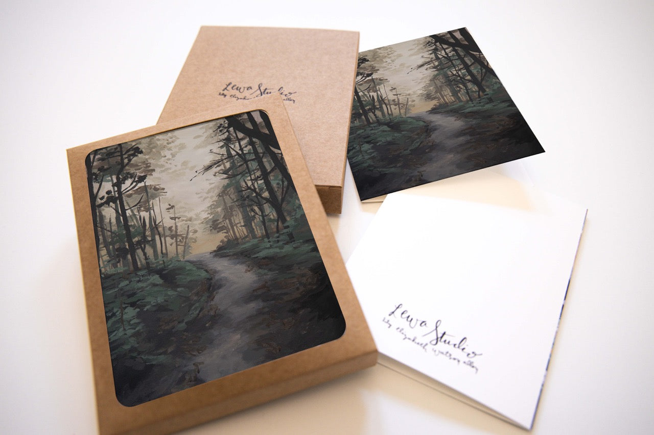 "Iron Lilac Dawn" A2 Box Card Set