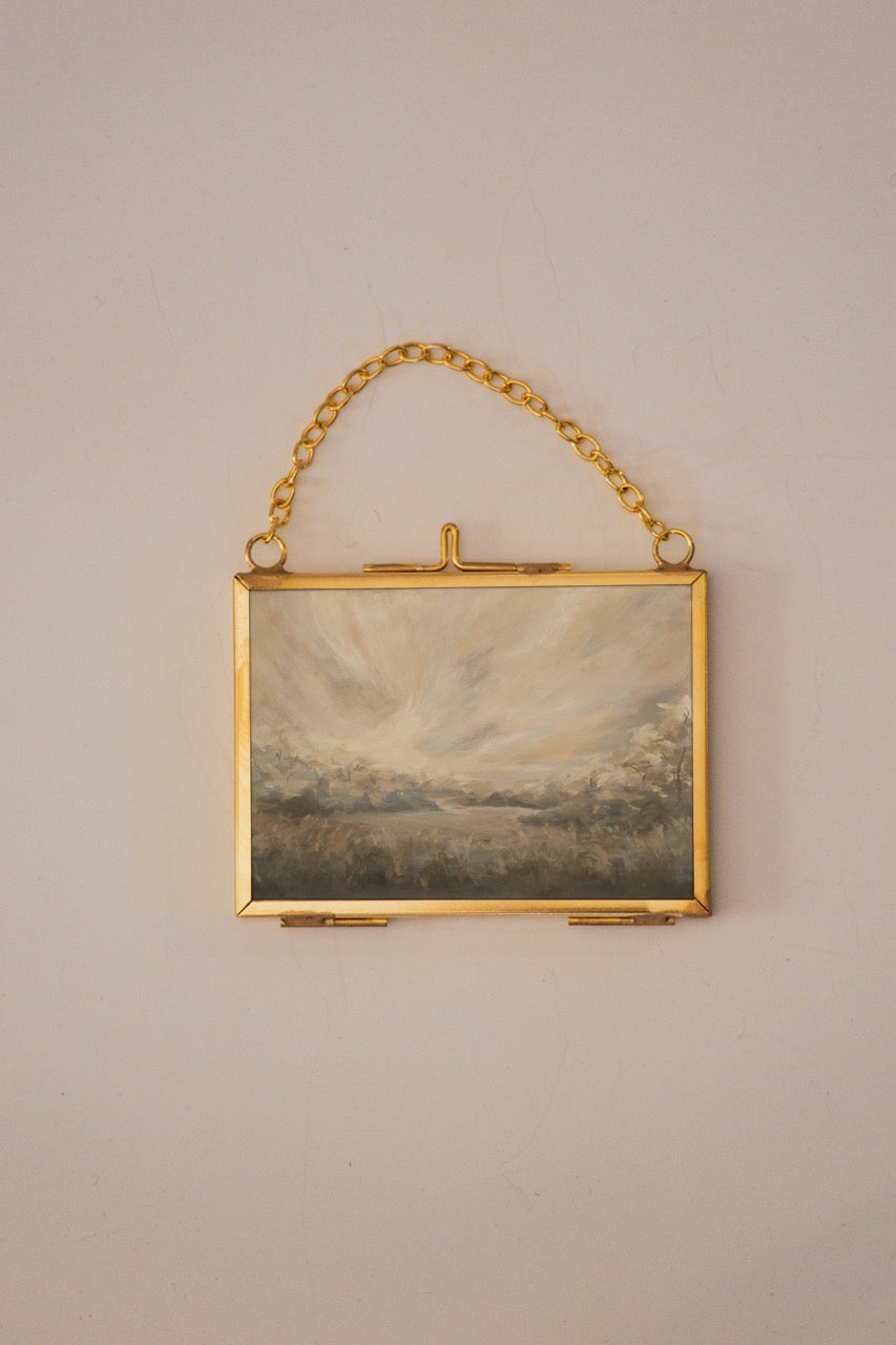 "Joy Finding Home" Gold Frame Ornament