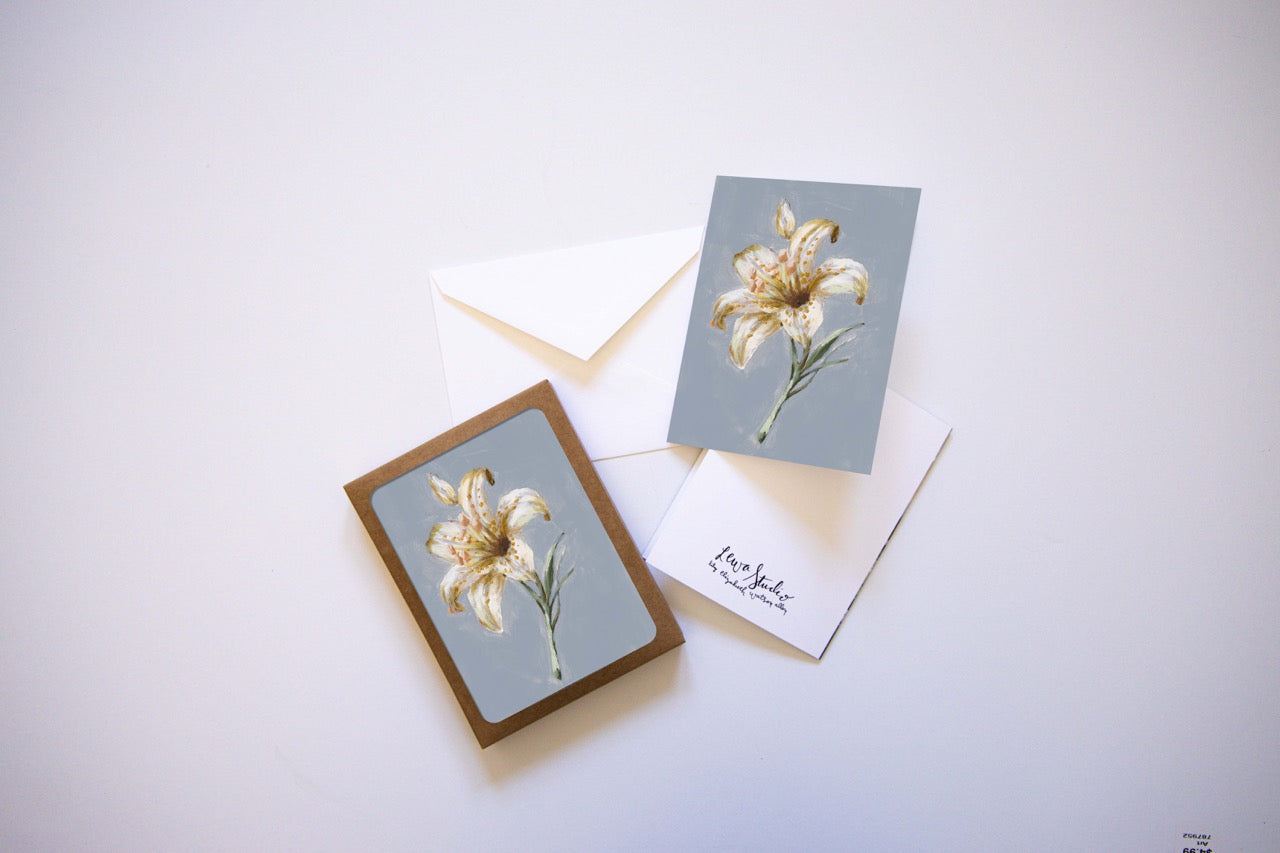 "Lily Flower 1" A2 Box Card Set