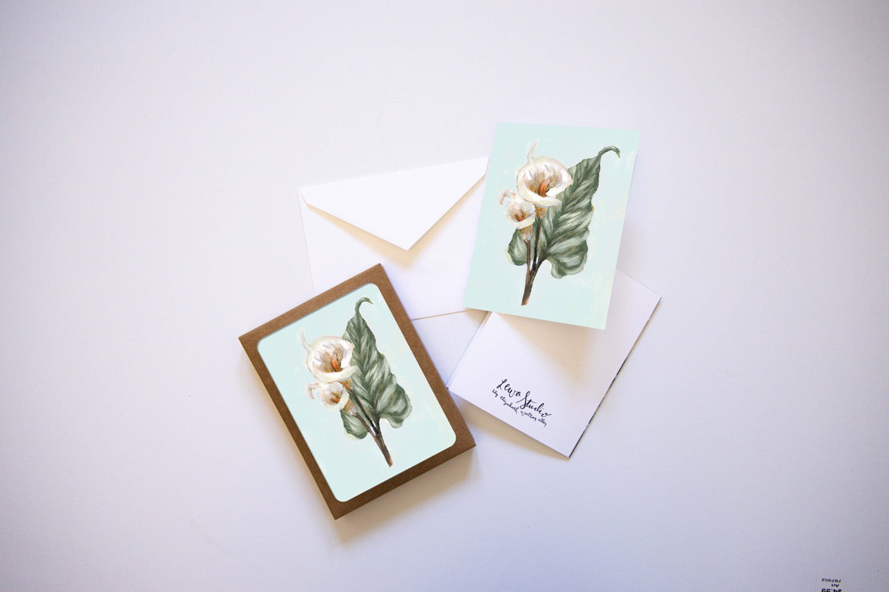 "Lily Flower 5" A2 Box Card Set
