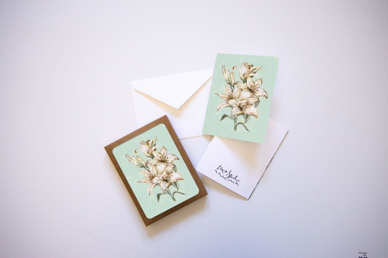 "Lily Flower 6" A2 Box Card Set