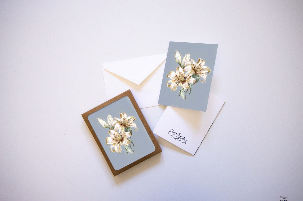 "Lily Flower 7" A2 Box Card Set