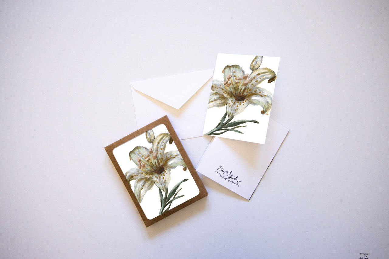 "Lily Flower 1 Bold" A2 Box Card Set