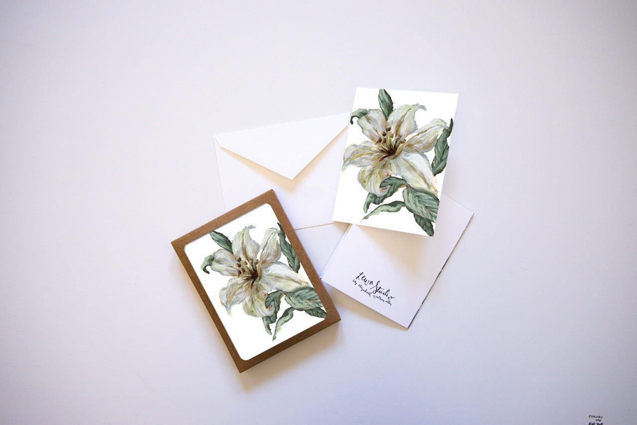"Lily Flower 3 Bold" A2 Box Card Set
