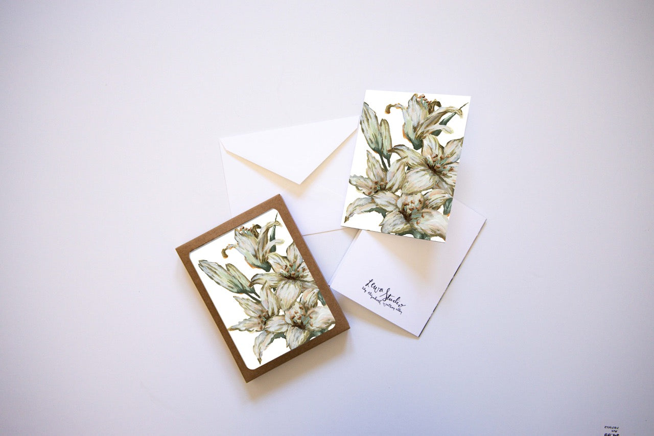 "Lily Flower 6 Bold" A2 Box Card Set