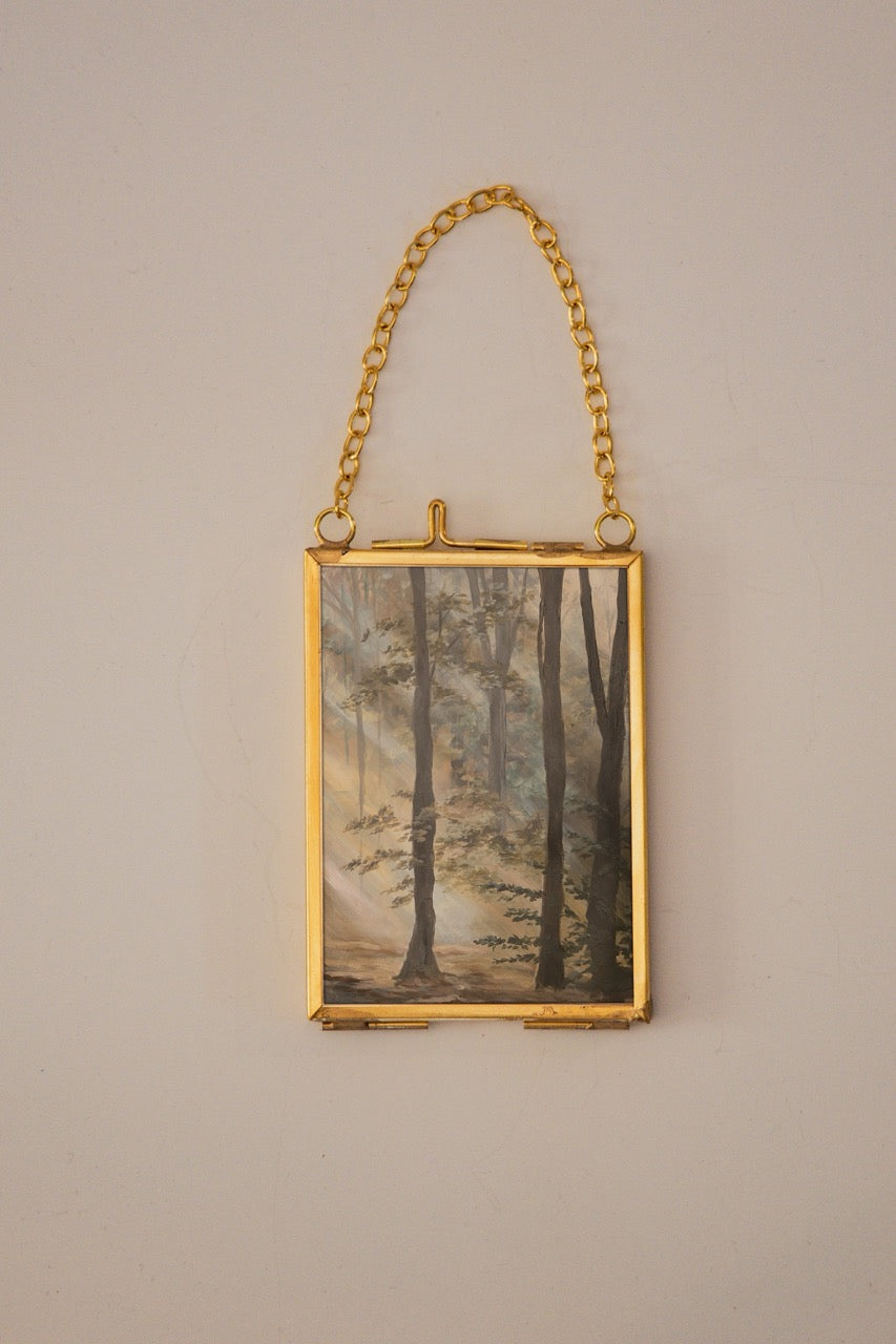 "Let it In" Gold Frame Ornament