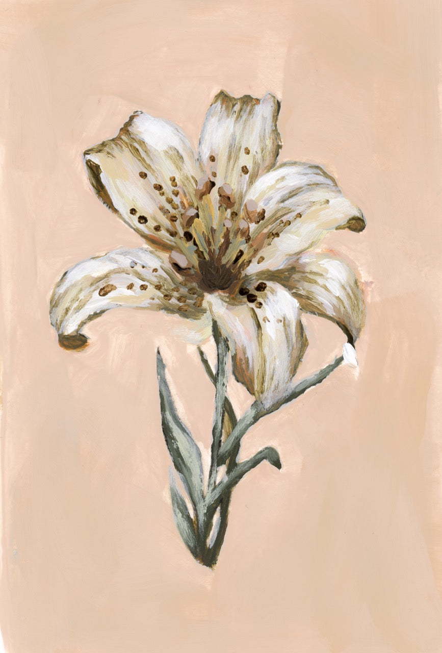 original lily flower "Lily Flower no. 4" Original (unframed)