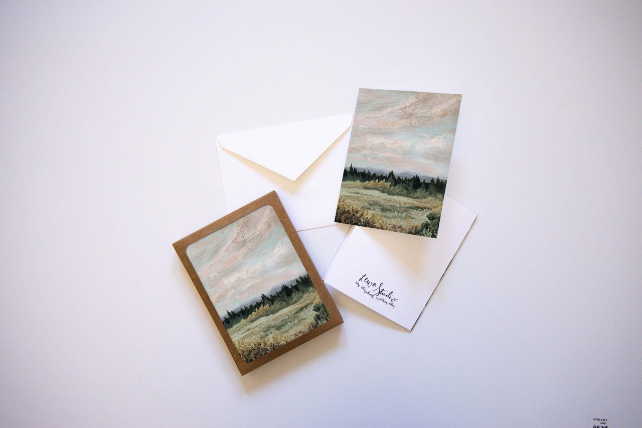 "Mercy Follows" A2 Box Card Set