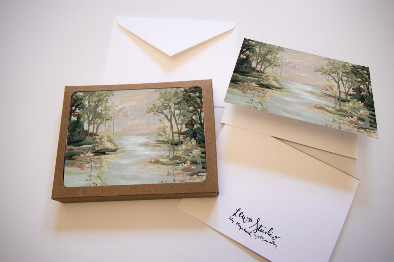 "Morning Reflections" A2 Box Card Set