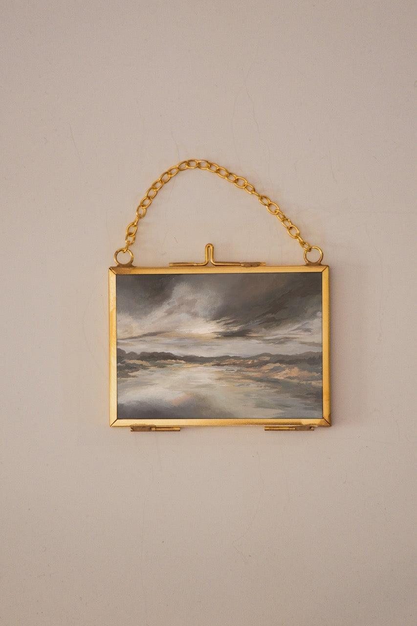 "Sing it in the Evening" Gold Frame Ornament