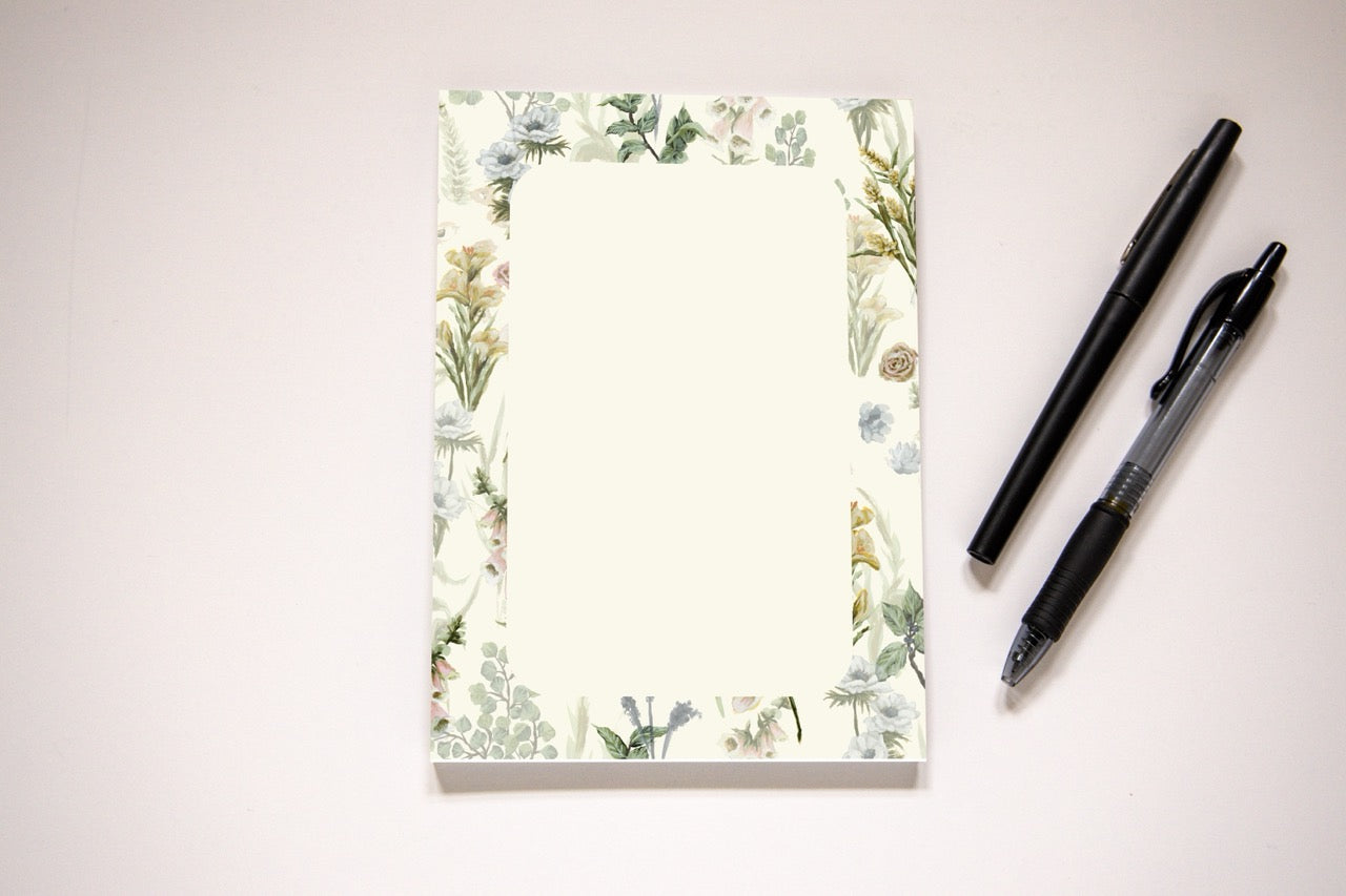 "Soft Wildflowers" Notepad