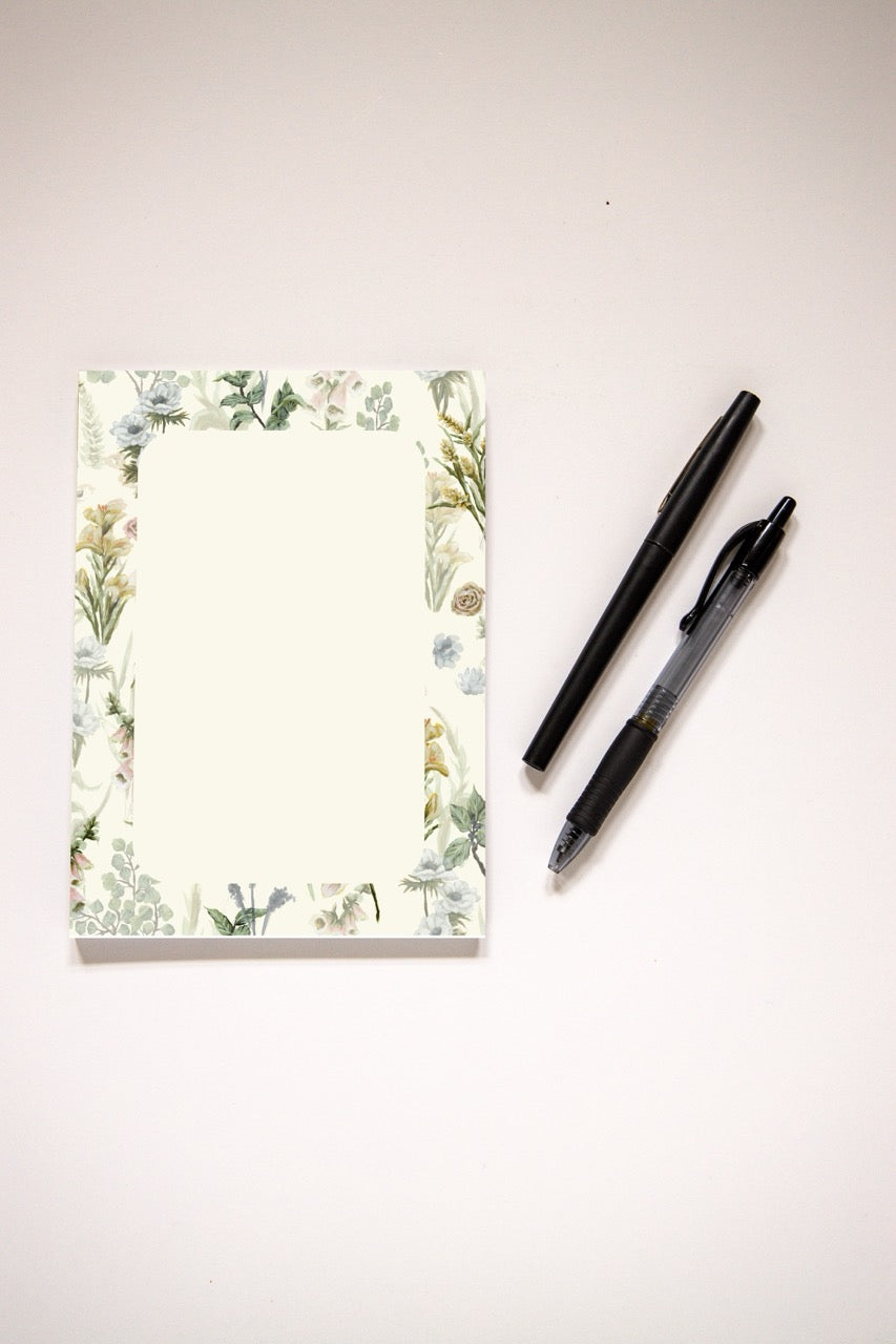 "Soft Wildflowers" Notepad