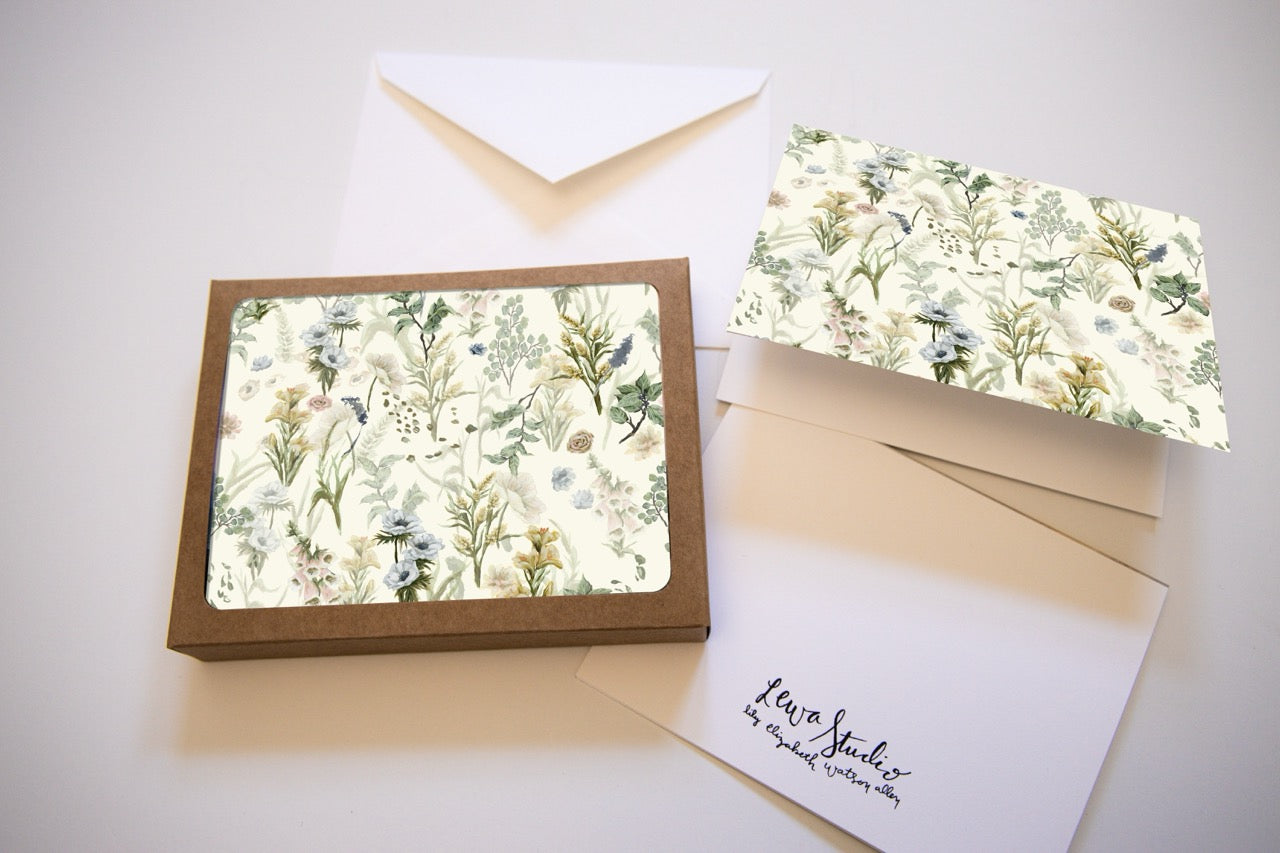 "Soft Wildflowers" A2 Box Card Set