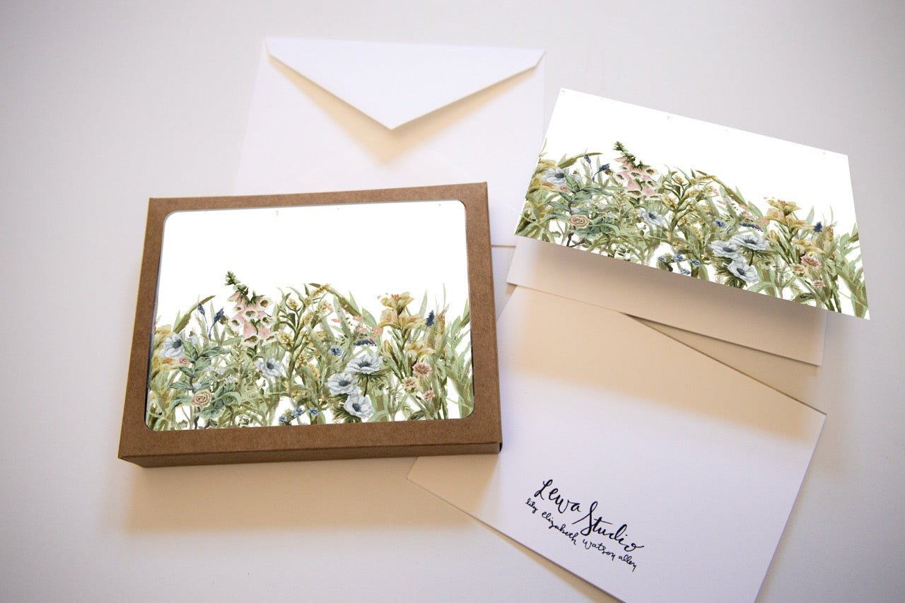 "Wildflower Grasses" A2 Box Card Set