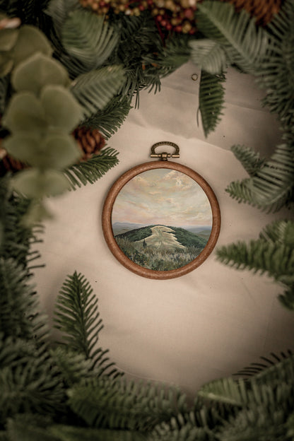 "A Walk to the Top" Circle Ornament 