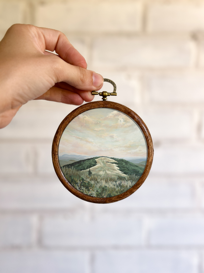 "A Walk to the Top" Circle Ornament 