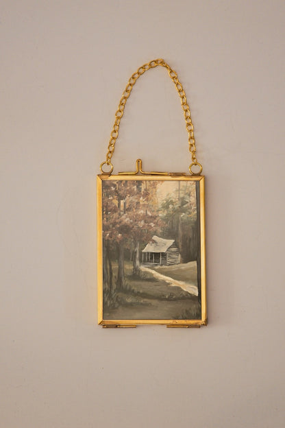 "Cades Cove" Gold Frame Ornament 