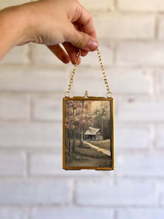 "Cades Cove" Gold Frame Ornament 