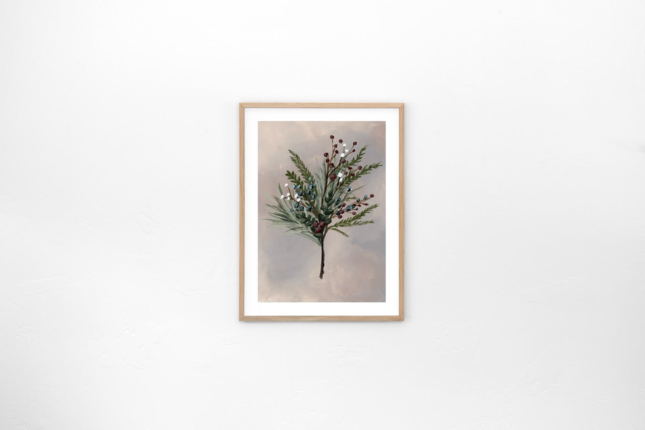 "Christmas Foliage 1" Art Print