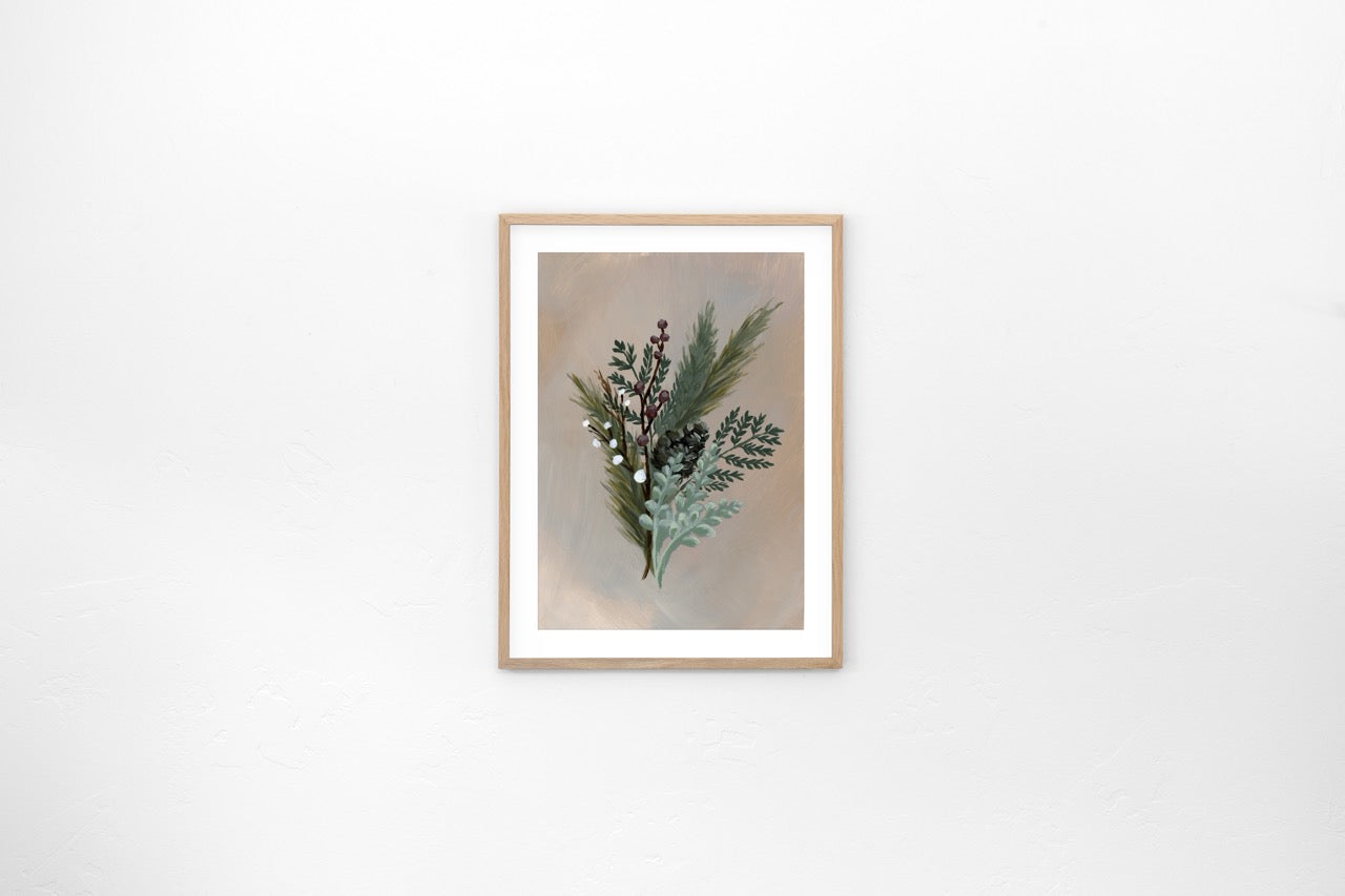 "Christmas Foliage 3" Art Print