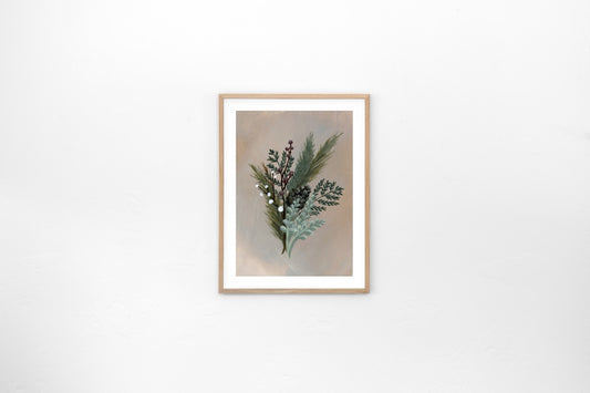 "Christmas Foliage 3" Art Print