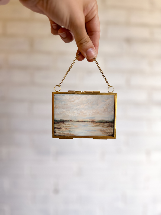 "Finding Space" Gold Frame Ornament 
