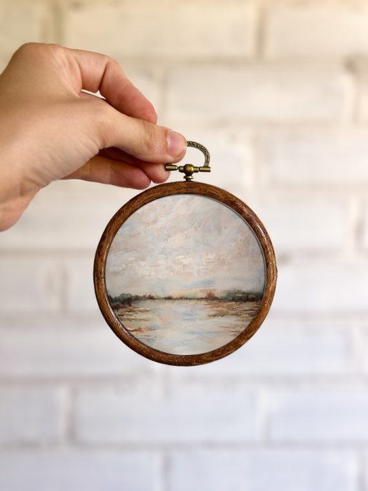 "Finding Space" Circle Ornament 