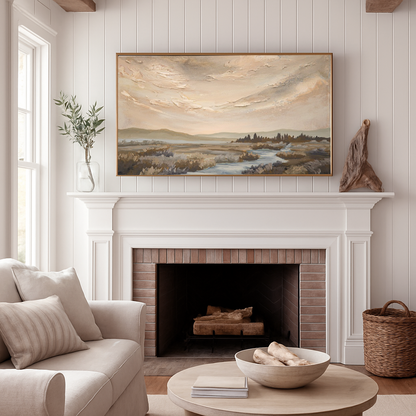 "Hushed Auburn" Frame TV