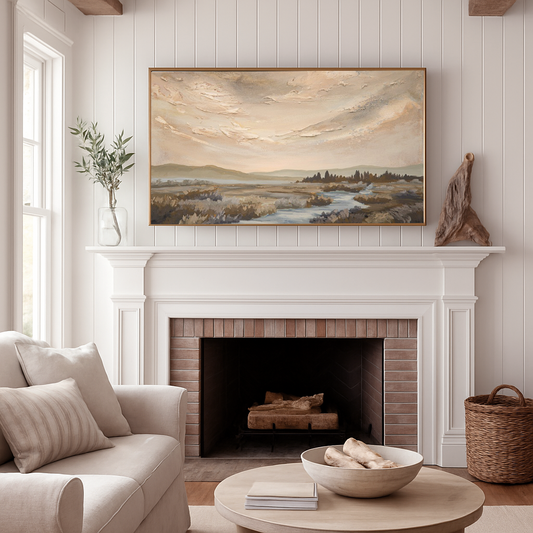 "Hushed Auburn" Frame TV