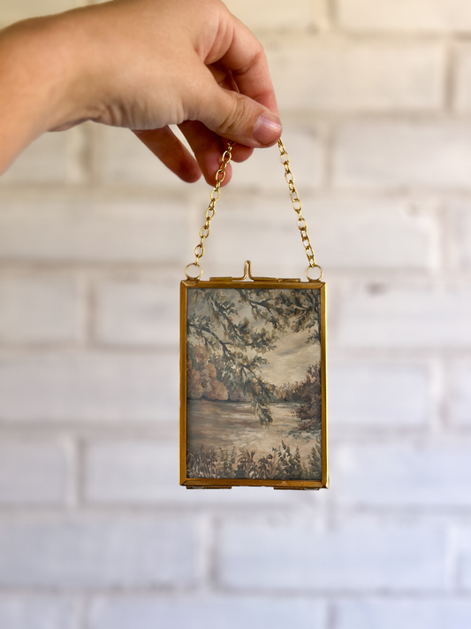 "In the Morning" Gold Frame Ornament 