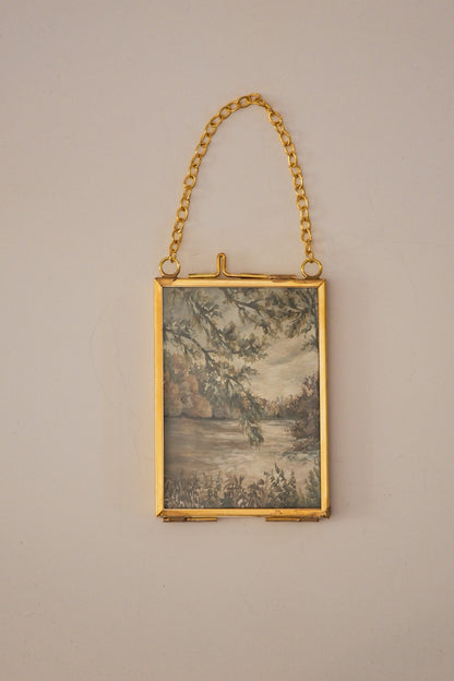 "In the Morning" Gold Frame Ornament 