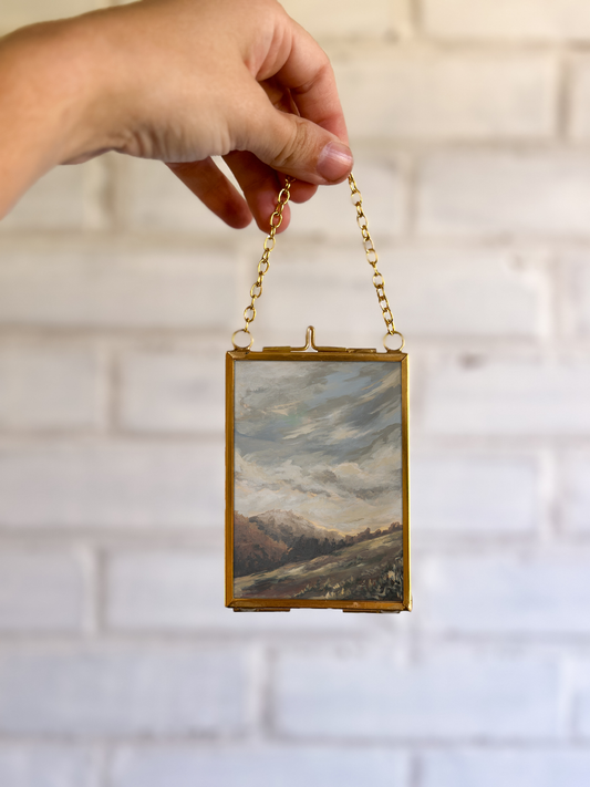 "My Mountains" Gold Frame Ornament 