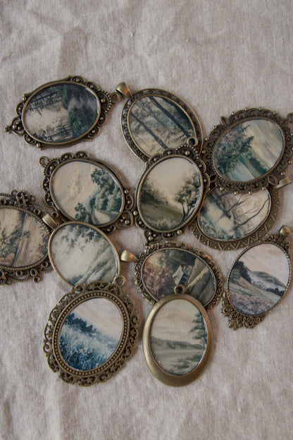 Landscape Antique Style Keychain Sets