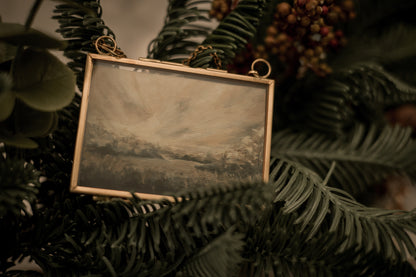 "Joy Finding Home" Gold Frame Ornament 