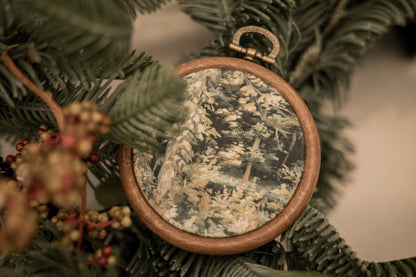 "Verdant Edge" Circle Ornament 