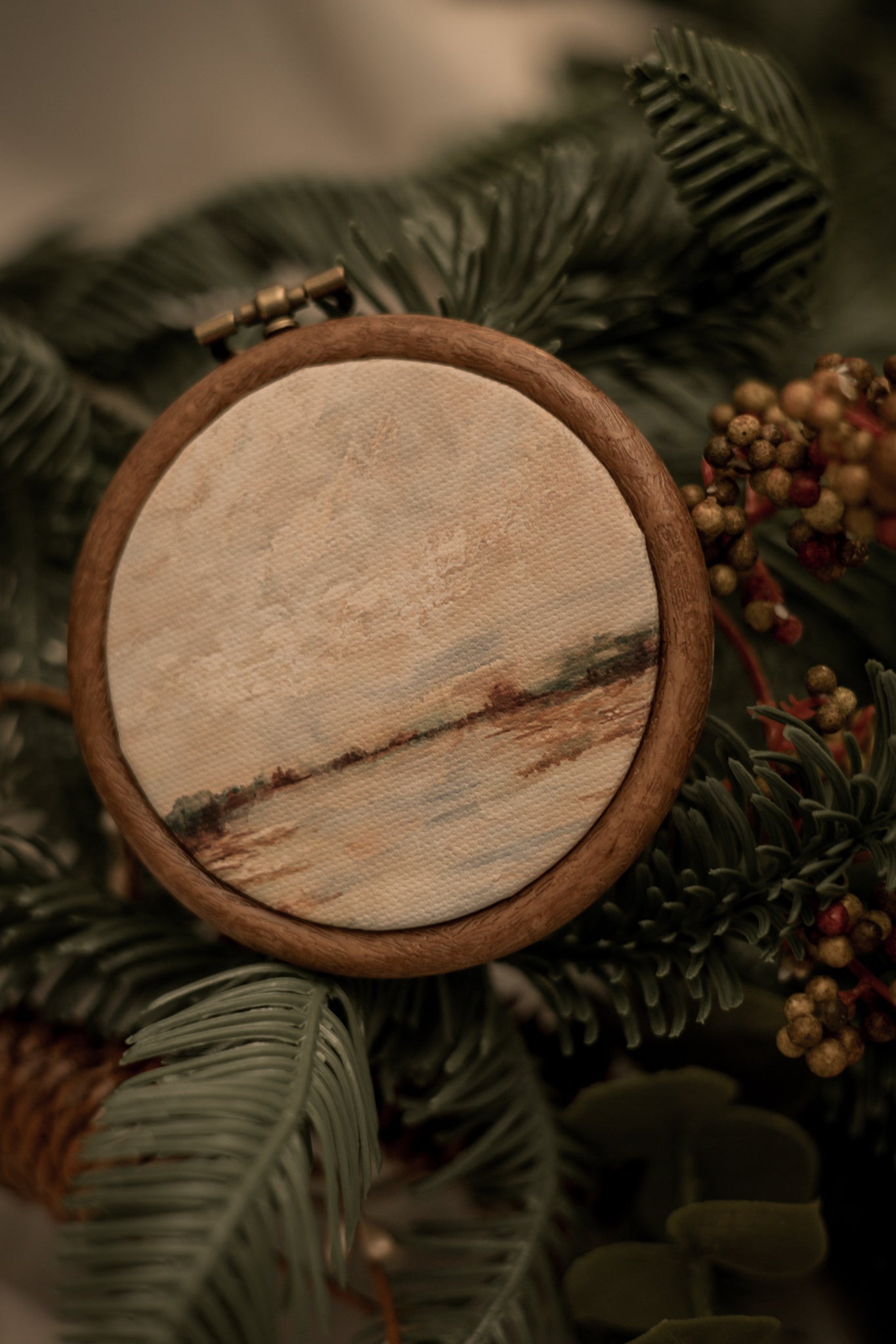 "Finding Space" Circle Ornament 