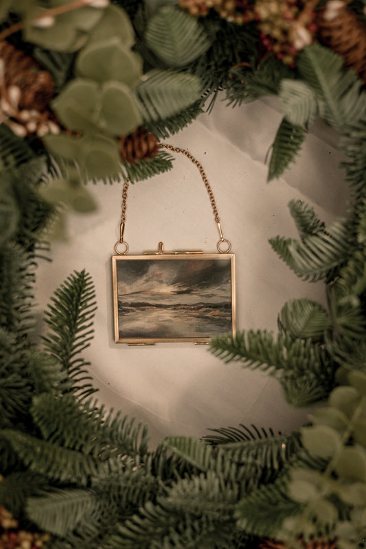 "Sing it in the Evening" Gold Frame Ornament