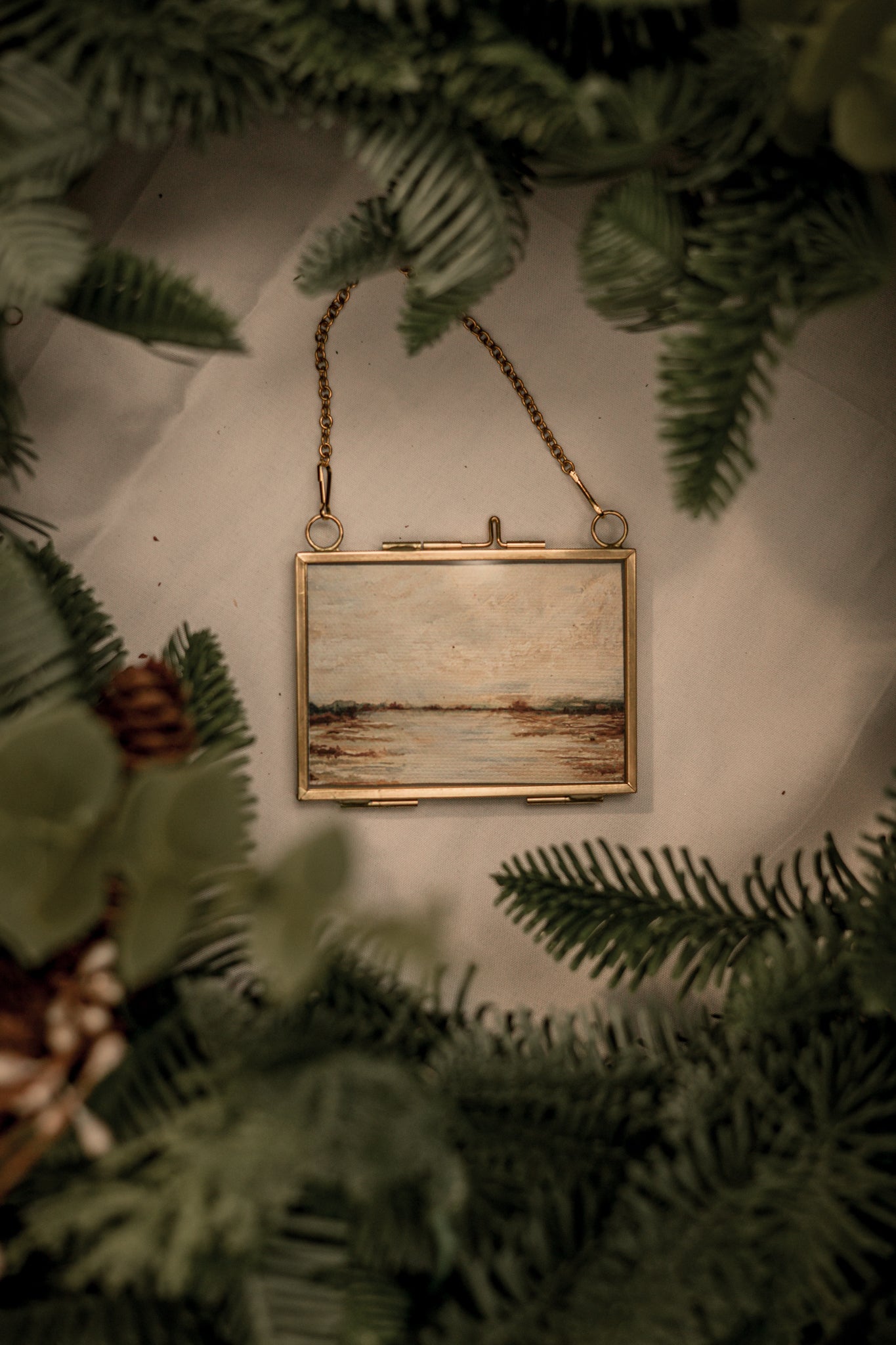 "Finding Space" Gold Frame Ornament 