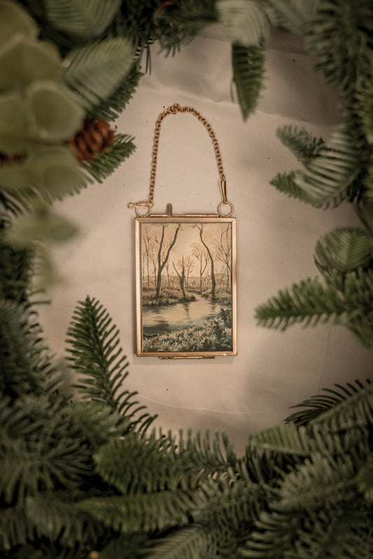 "Slow it Down" Gold Frame Ornament