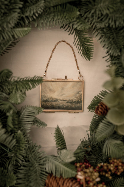 "Joy Finding Home" Gold Frame Ornament 