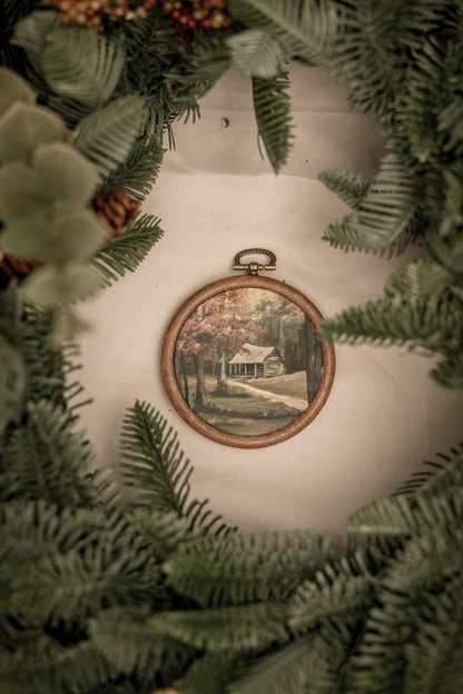 "Cades Cove" Circle Ornament 