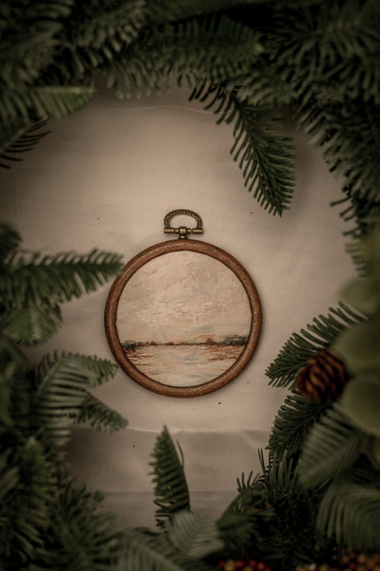 "Finding Space" Circle Ornament 